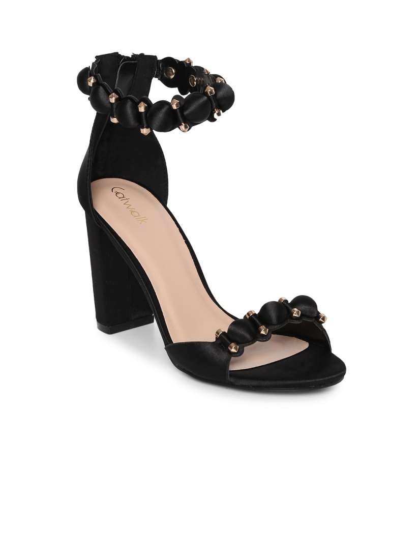 Buy Catwalk Women Black Solid Sandals Heels for Women 7758738 Myntra
