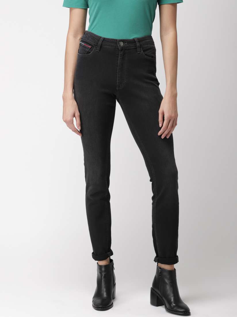 Buy Tommy Hilfiger Women Black Santana Skinny Fit High Rise Clean Look Stretchable Jeans Jeans for Women 7759096 Myntra