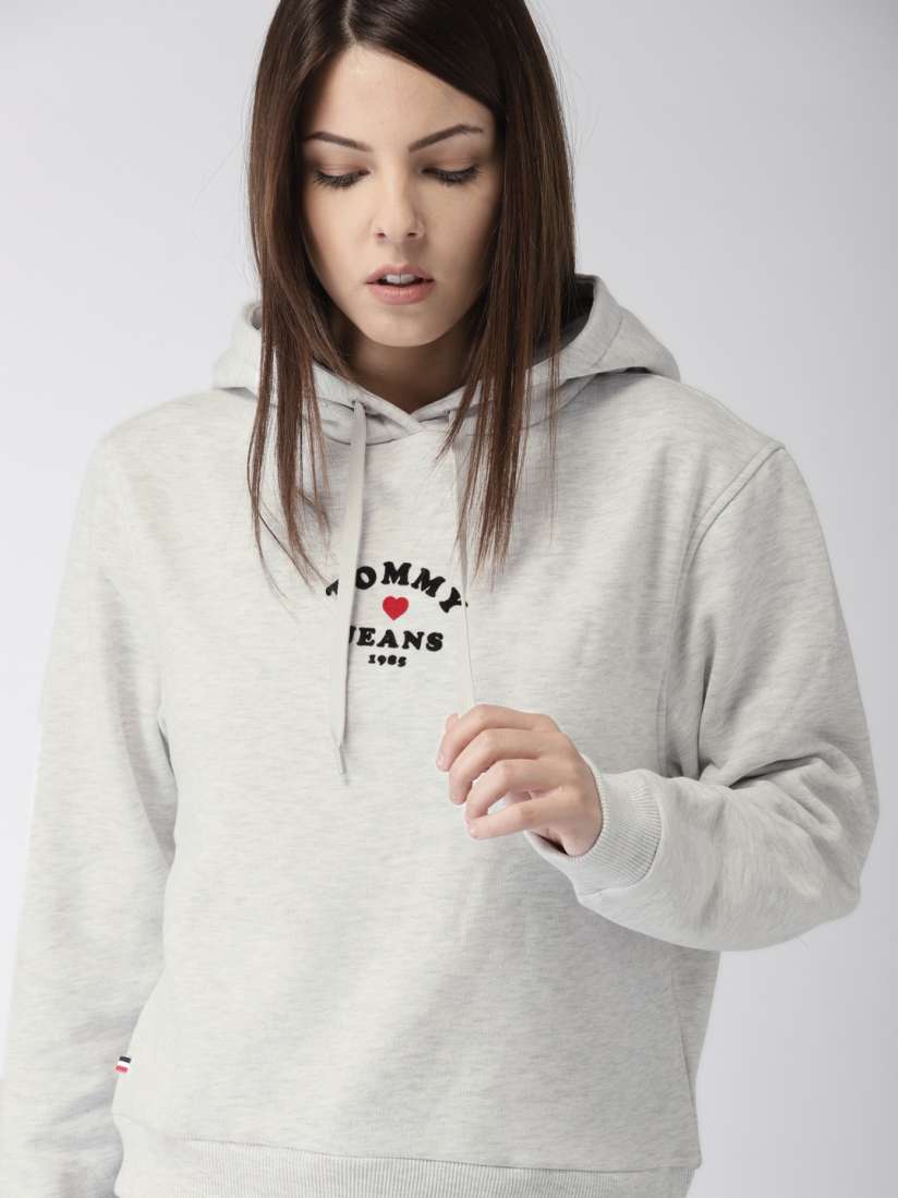Grey tommy hilfiger sweatshirt womens store