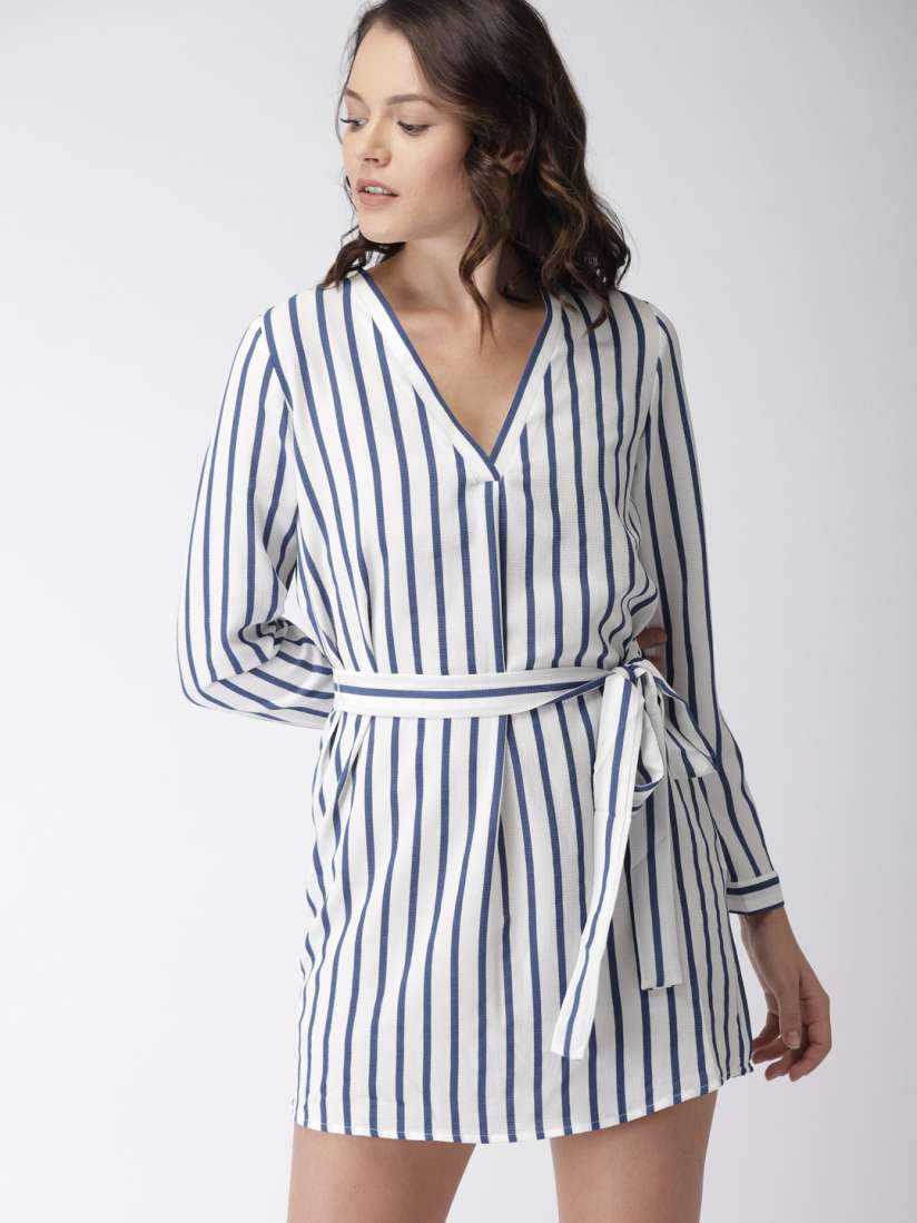 Forever 21 striped wrap dress shop