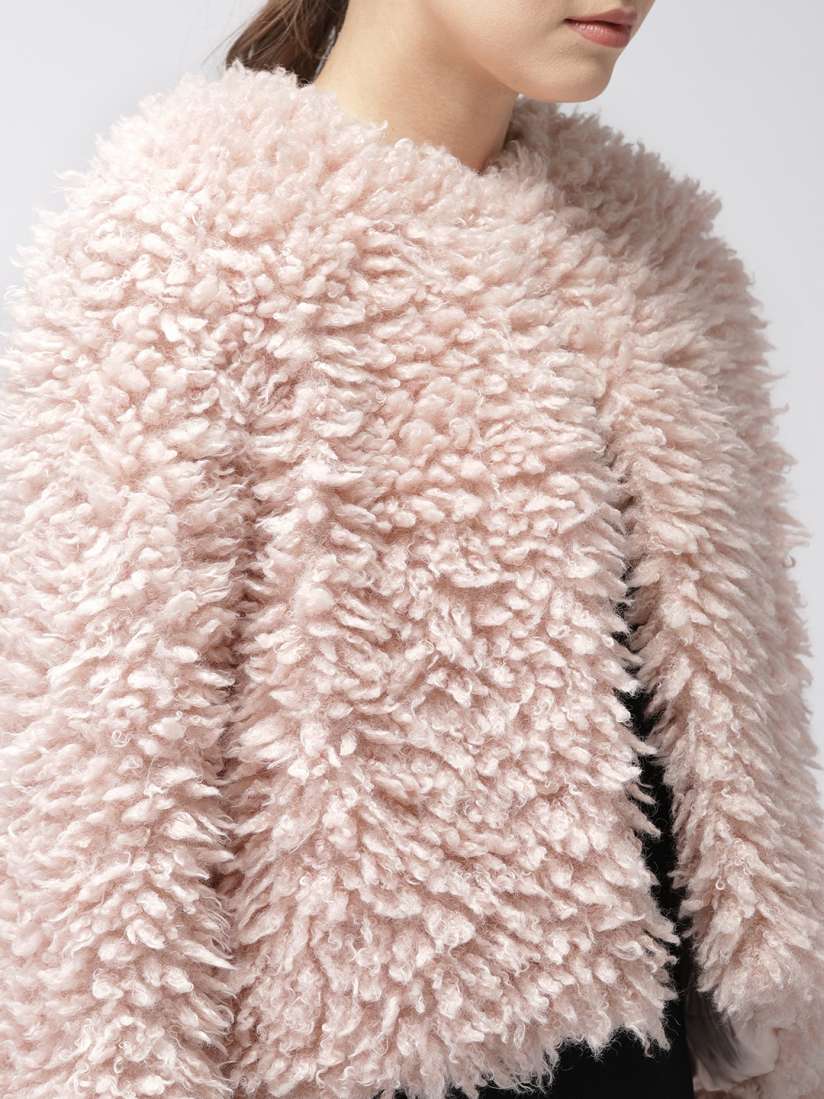 Forever 21 pink faux fur coat outlet