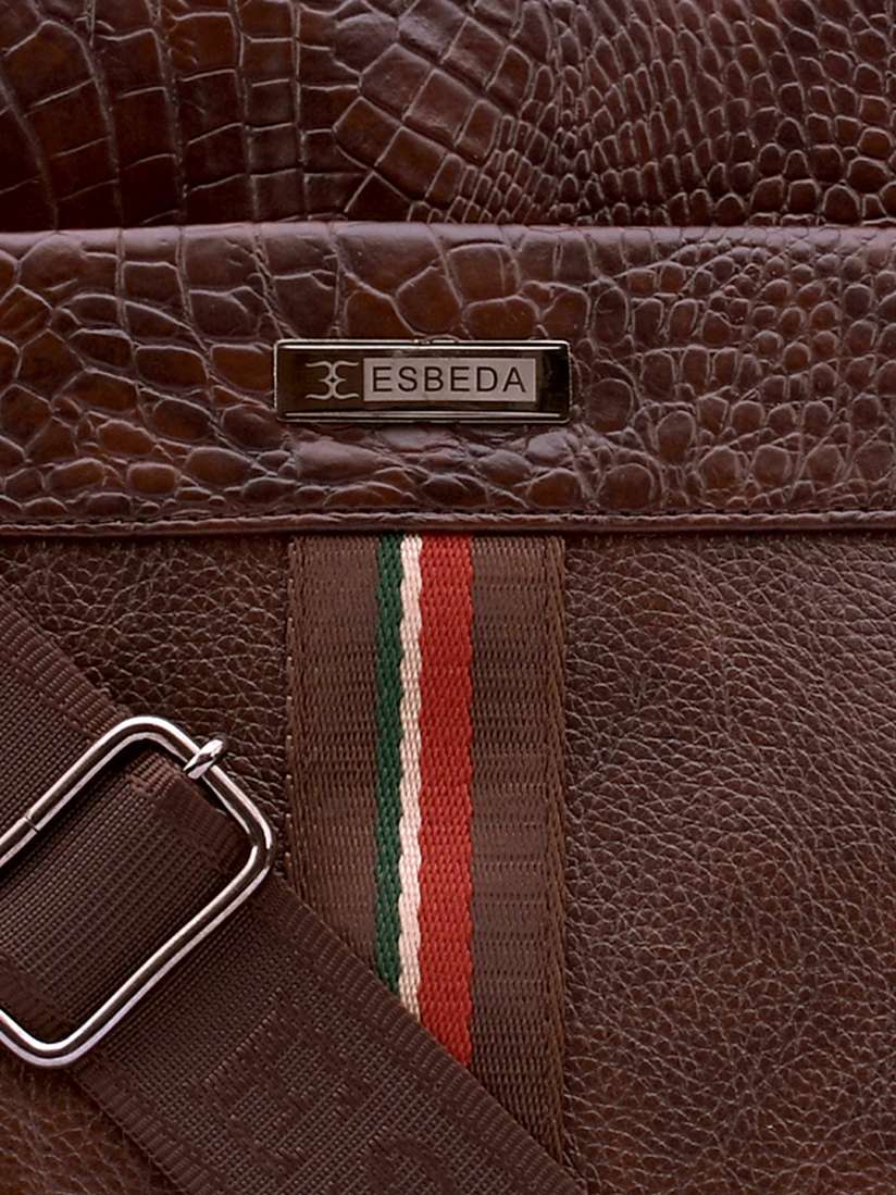 Buy ESBEDA Men Brown Solid Messenger Bag Messenger Bag for Men 7760868 Myntra
