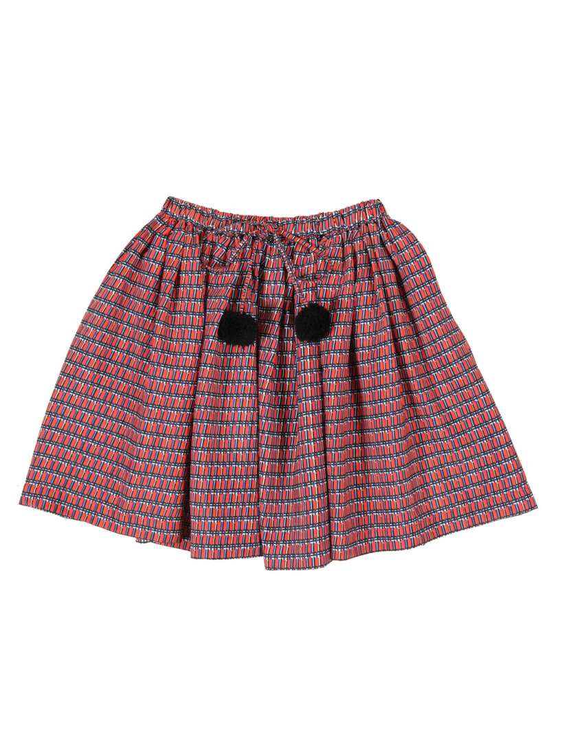 Buy Teeny Tantrums Girls Orange Checked Flared Skirt Skirts for Girls 7761600 Myntra
