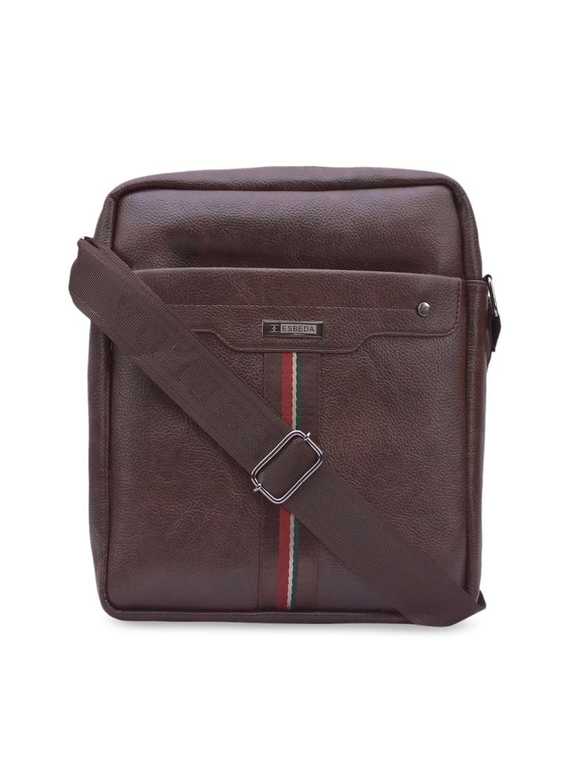 Buy ESBEDA Brown Solid Sling Bag Handbags for Men 7761957 Myntra
