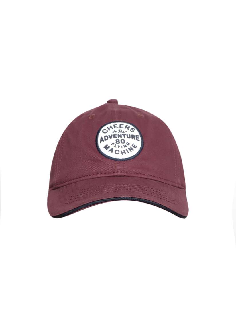 Buy Flying Machine Men Burgundy Applique Baseball Cap Caps for Men 7767300 Myntra