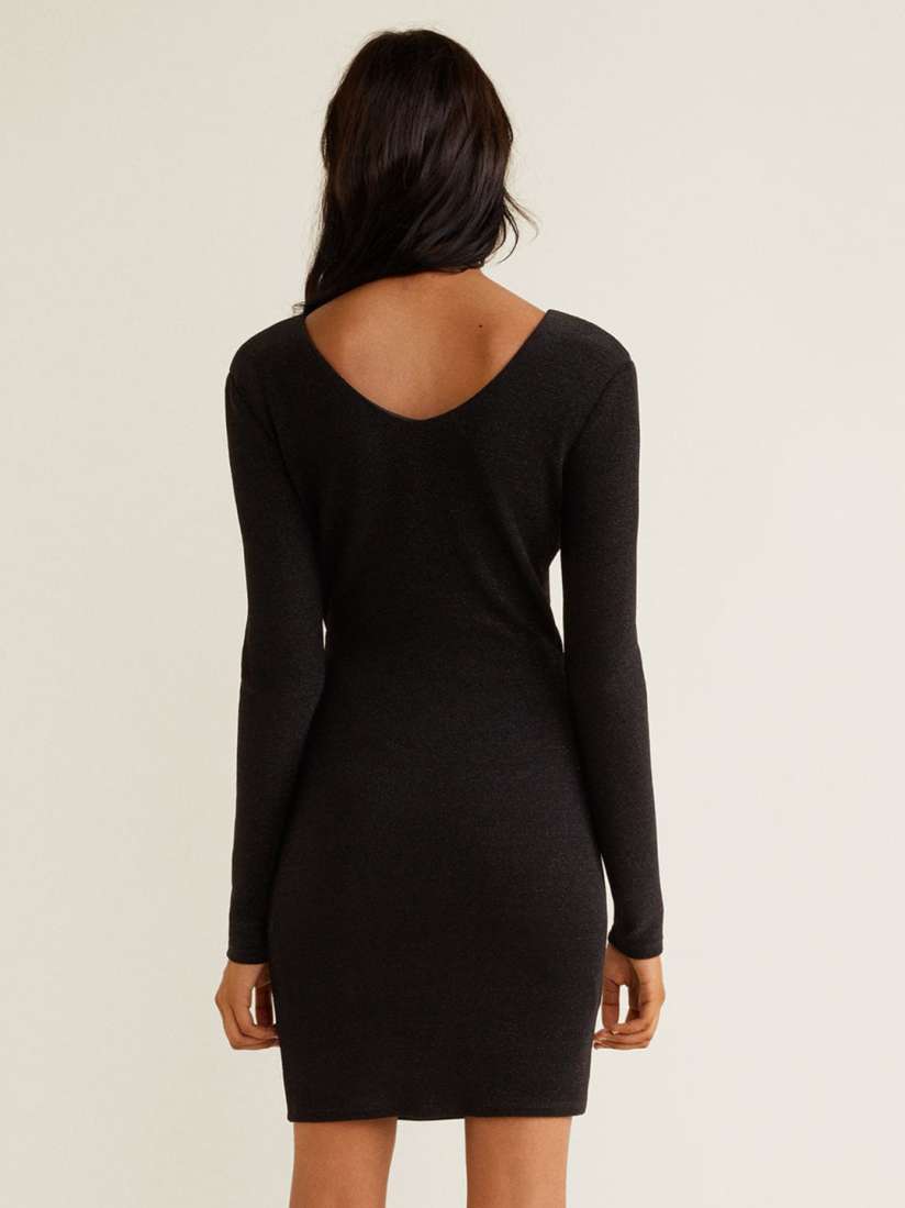 Buy MANGO Women Black Solid Shimmer Wrap Dress Dresses for Women 7769966 Myntra