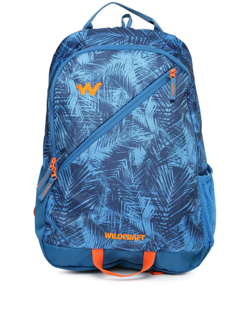 Wildcraft men blue graphic backpack discount