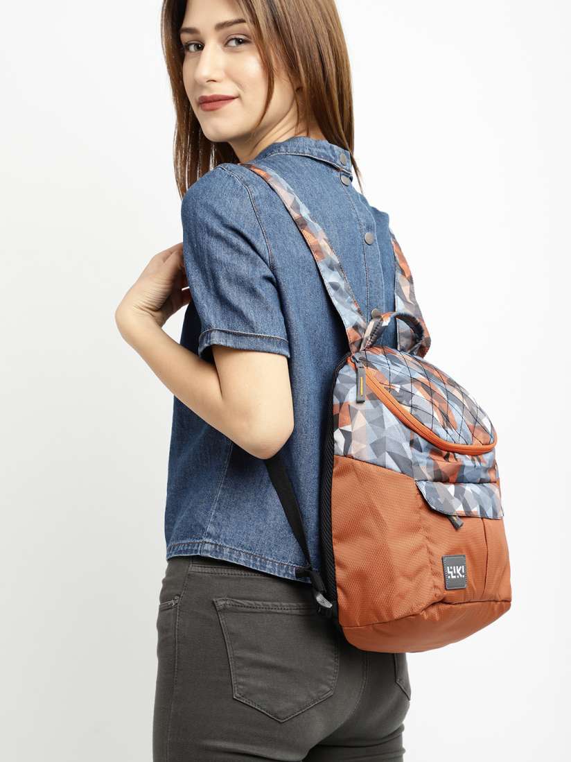 Buy Wildcraft Women Orange Blue Graphic Backpack Backpacks for Women 7770879 Myntra