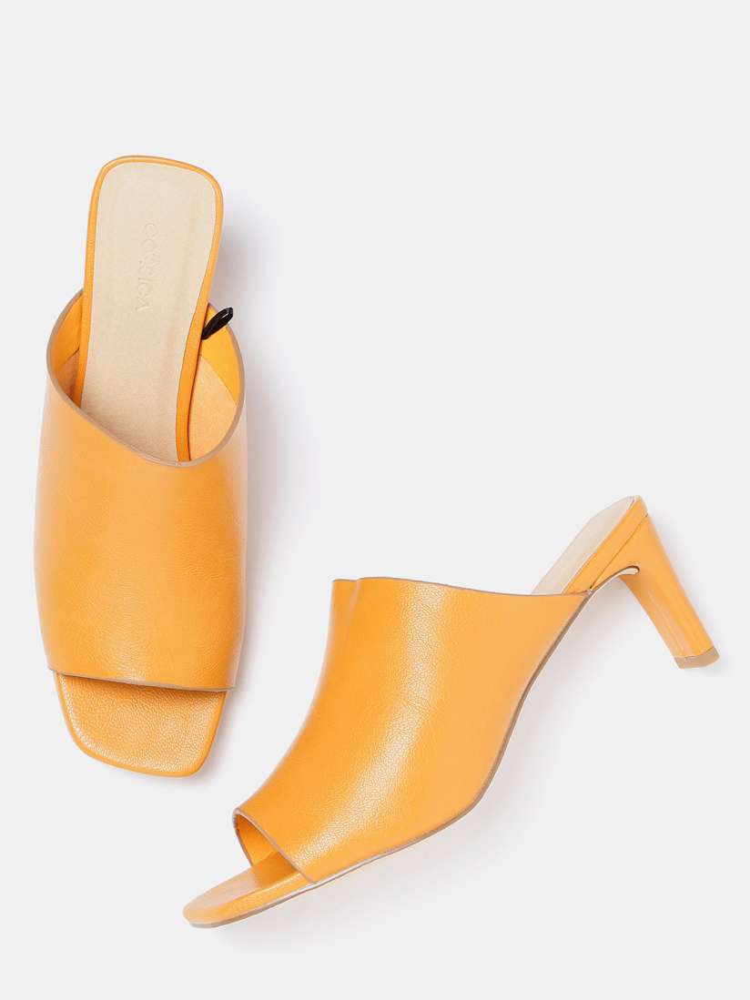 Mustard yellow mules outlet