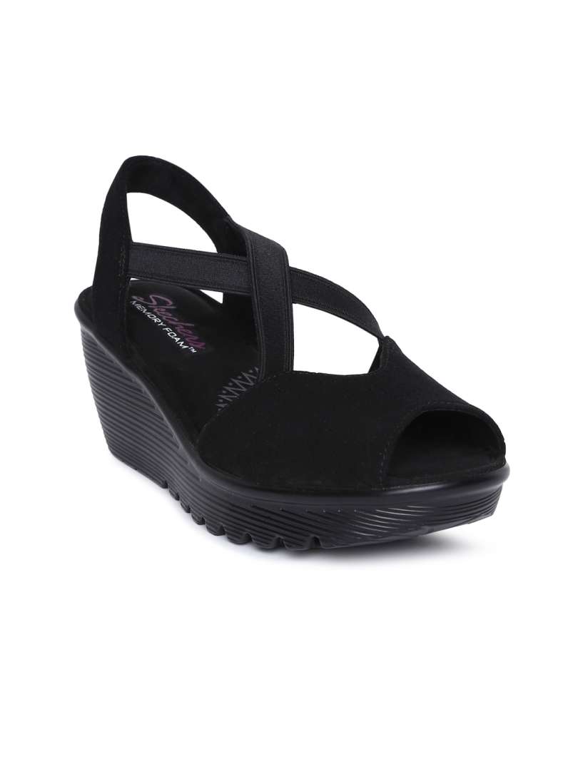 Buy Skechers Women Black Parallel Piazza Solid Heels Heels for Women 7777875 Myntra