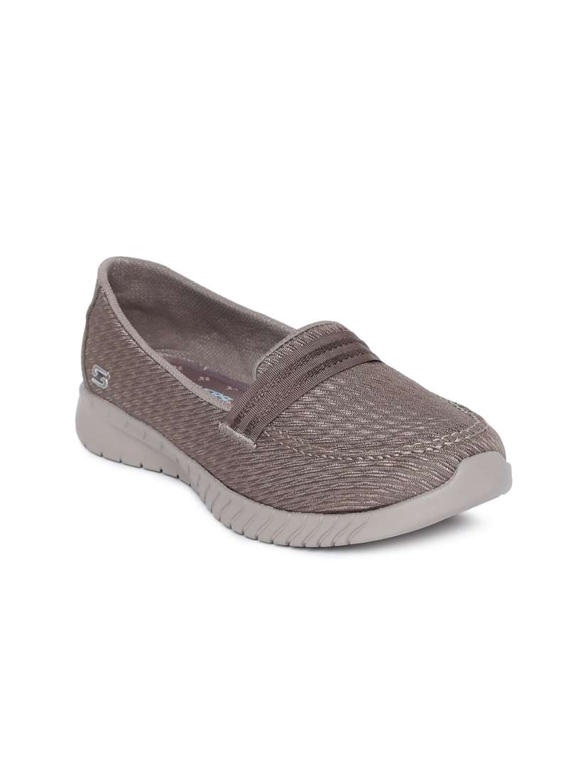 Buy Skechers Women Taupe Woven Design Wave Lite Side By Side Loafers Casual Shoes for Women 7777961 Myntra