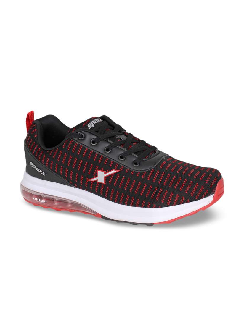 Sparx men's black and red running shoes on sale