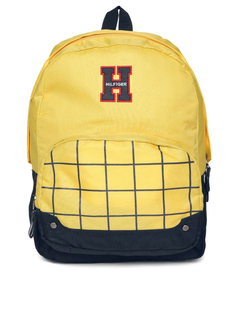 Buy Tommy Hilfiger Unisex Yellow Navy Colourblocked Backpack Backpacks for Unisex 7778670 Myntra