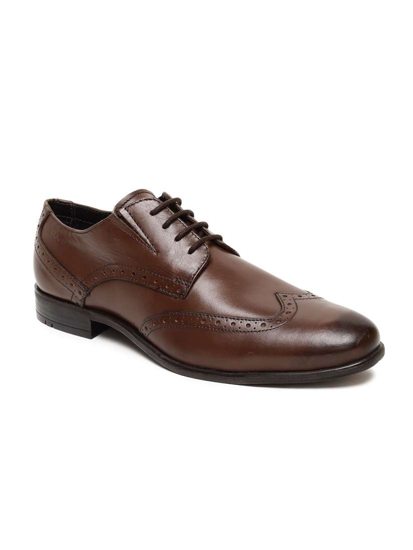 Buy Ruosh Men Leather Brown Brogues Formal Shoes for Men 7779298 Myntra