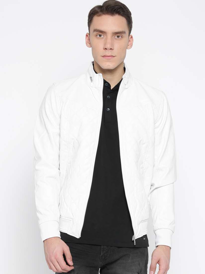 Buy Celio Men White Solid Bomber Jacket Jackets for Men 7781744 Myntra