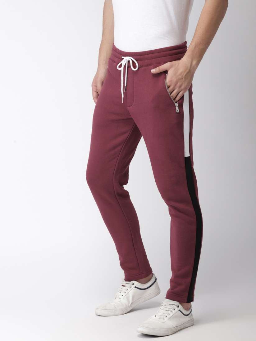 Buy FOREVER 21 Men Burgundy Solid Track Pants Track Pants for Men 7781839 Myntra