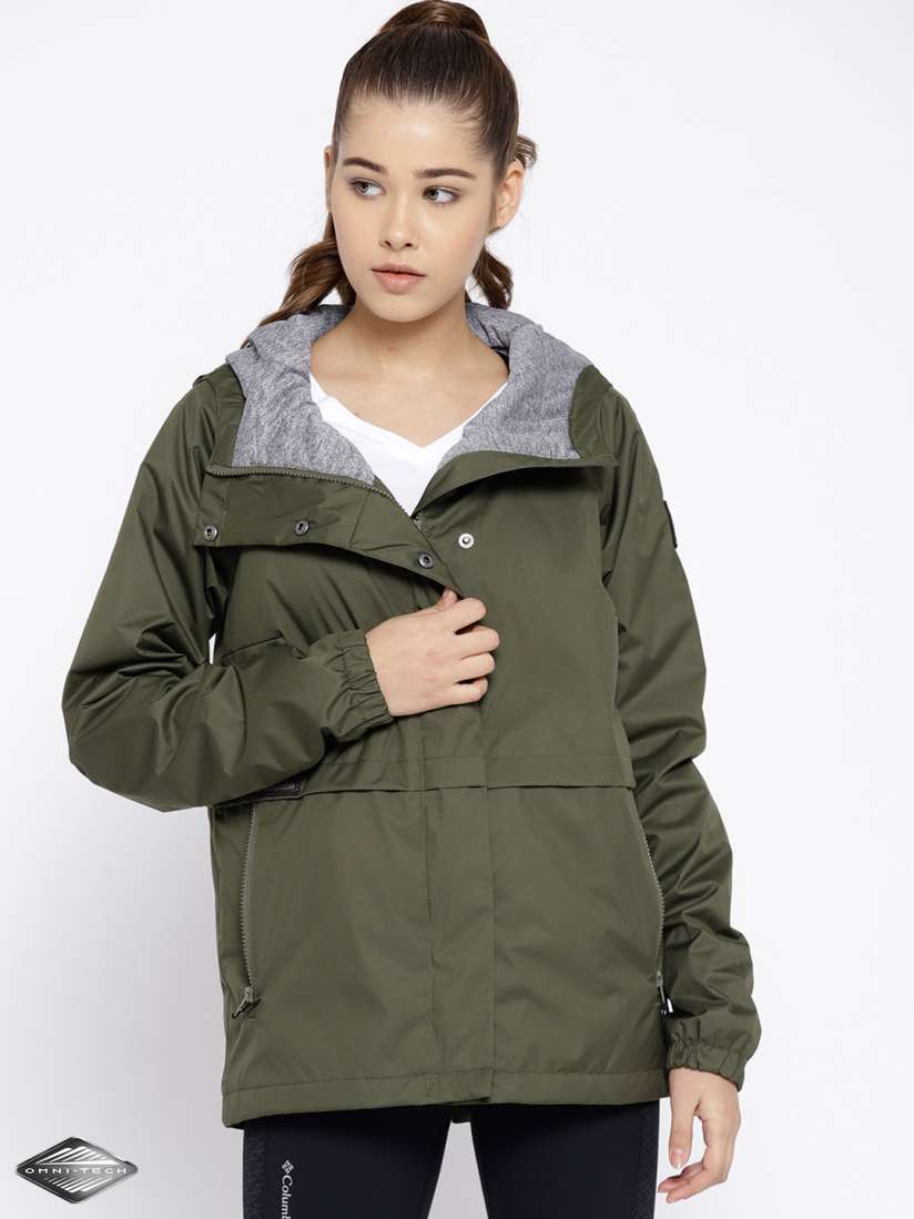 Buy Columbia Women Olive Green Helvetia Heights Solid Hiking Jacket Jackets for Women 7783134 Myntra
