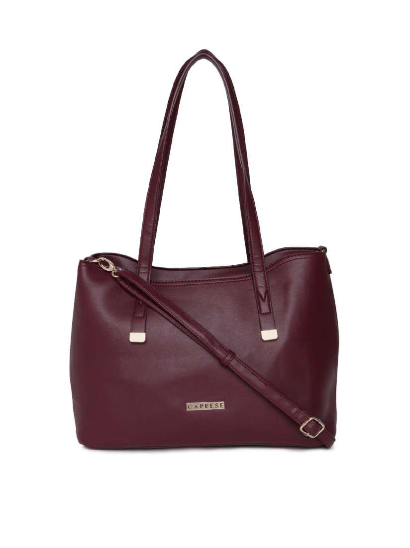 Buy Caprese Burgundy Solid Shoulder Bag Handbags for Women 7785965 Myntra