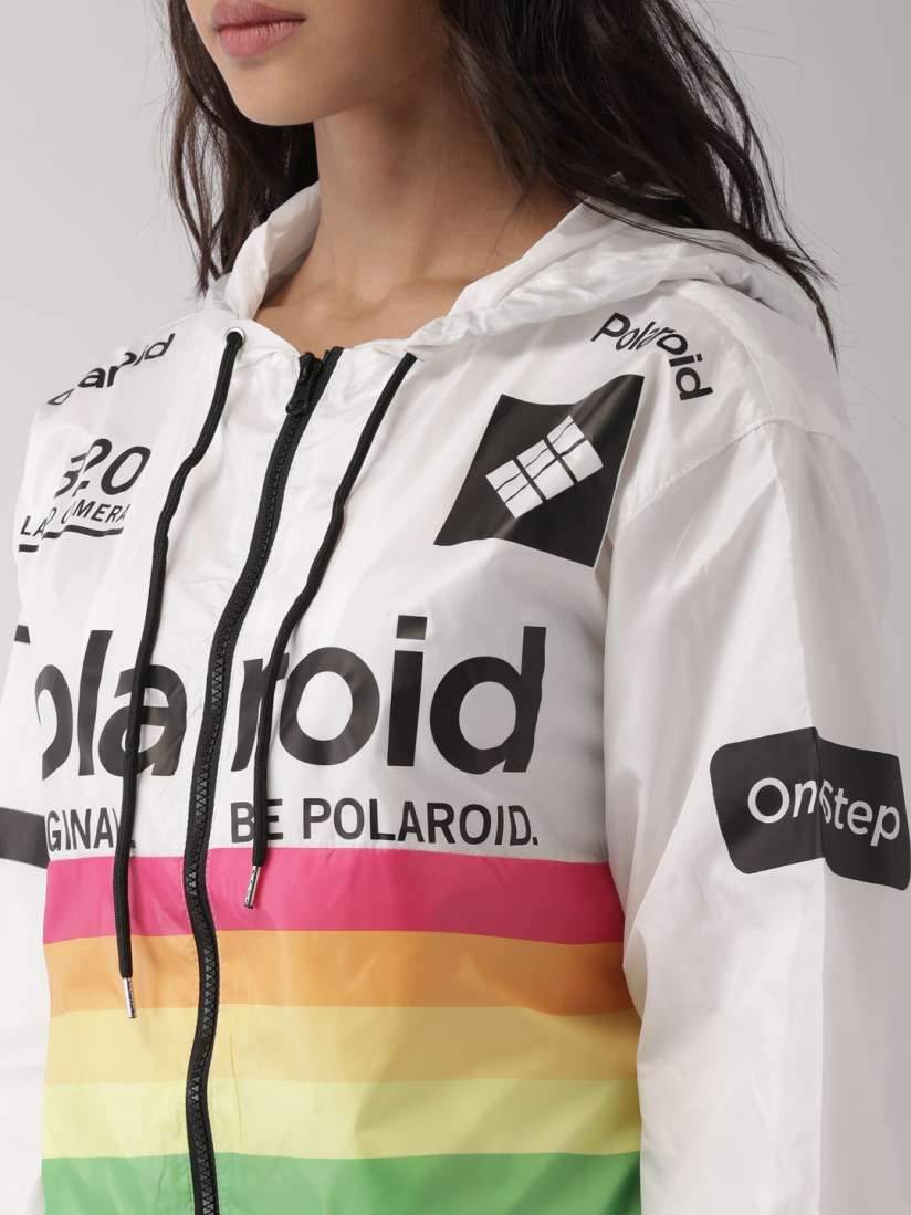 Buy FOREVER 21 Women White Printed Lightweight Sporty Jacket Jackets for Women 7789615 Myntra