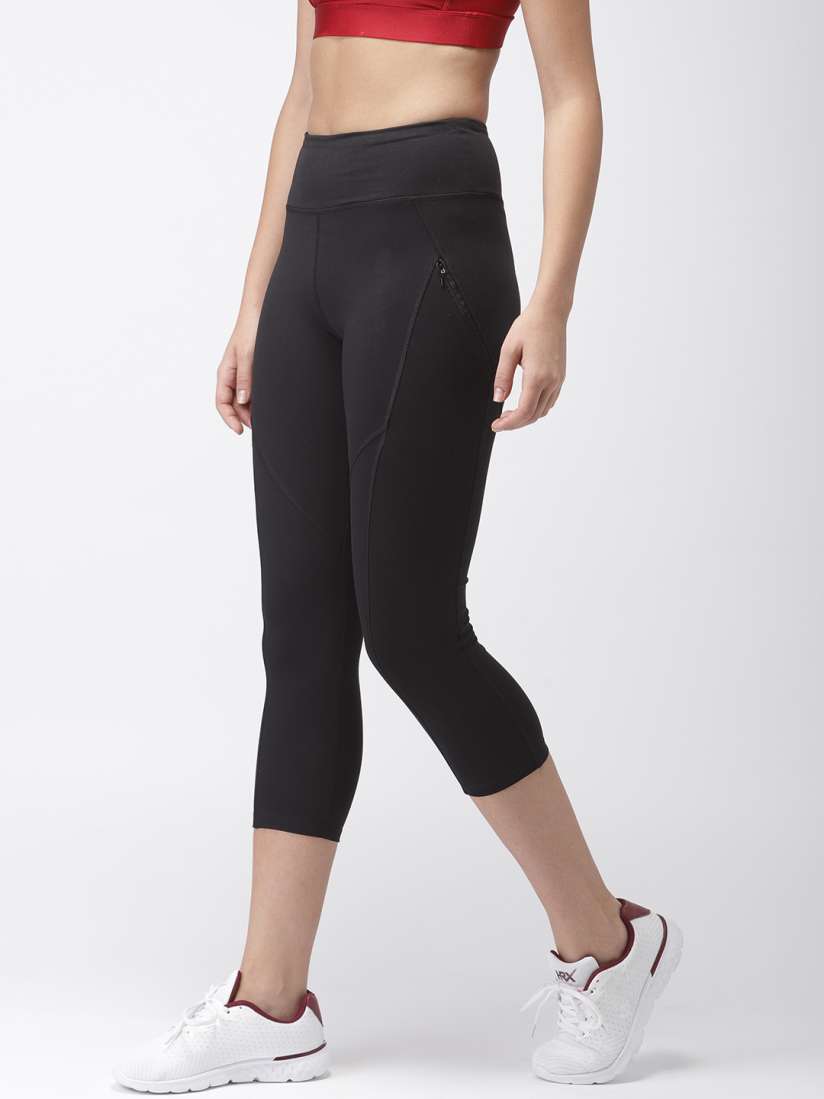 Buy FOREVER 21 Black Skinny Fit Solid Cropped Tights Tights for Women 7789839 Myntra