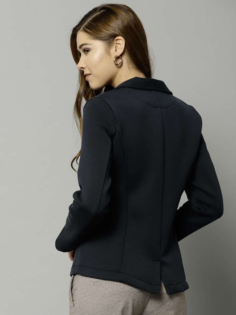 Buy Marks Spencer Women Navy Single Breasted Smart Casual Blazer Blazers for Women 7790623 Myntra