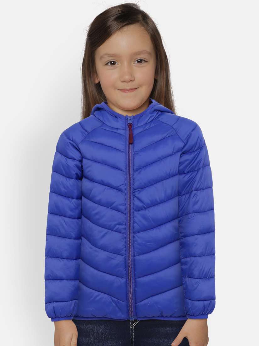Buy Marks Spencer Girls Blue Solid Puffer Jacket Jackets for Girls 7807431 Myntra