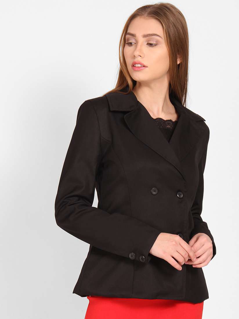 Style Black Womens Double Breasted Blazer Buy StalkBuyLove Women