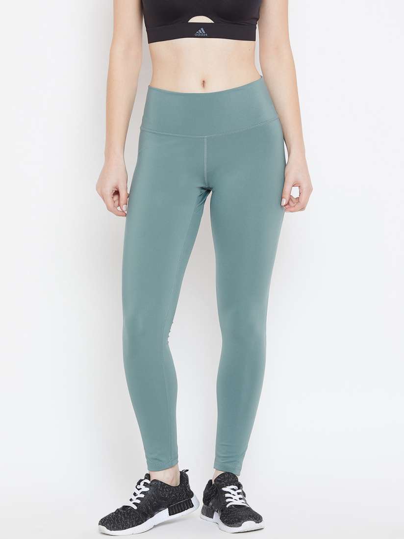 Buy ADIDAS Mint Green Believe This Solid High Rise Training Tights Tights for Women 7819399 Myntra