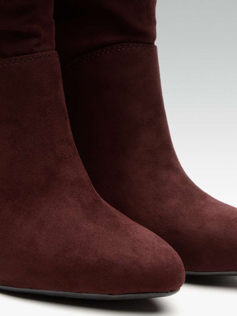 Buy DOROTHY PERKINS Women Burgundy Solid Heeled Boots Boots for Women 7850583 Myntra