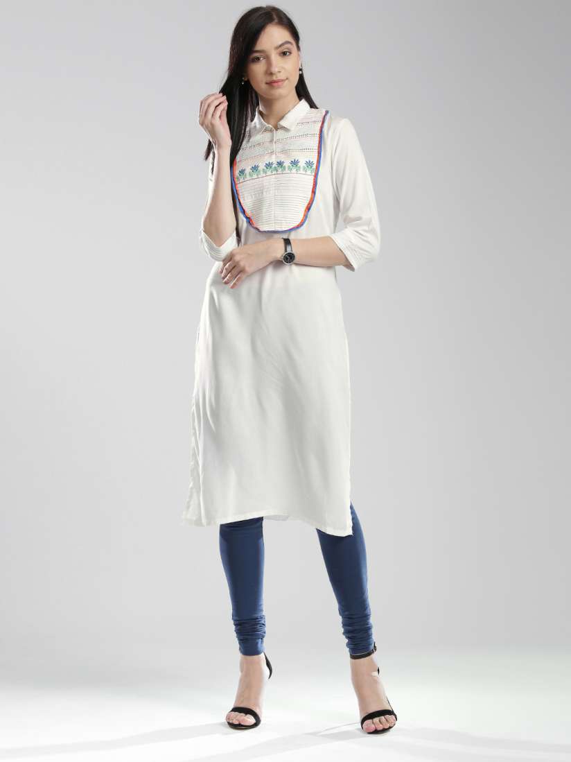 Buy W Women White Kurta Kurtas for Women 787302 Myntra