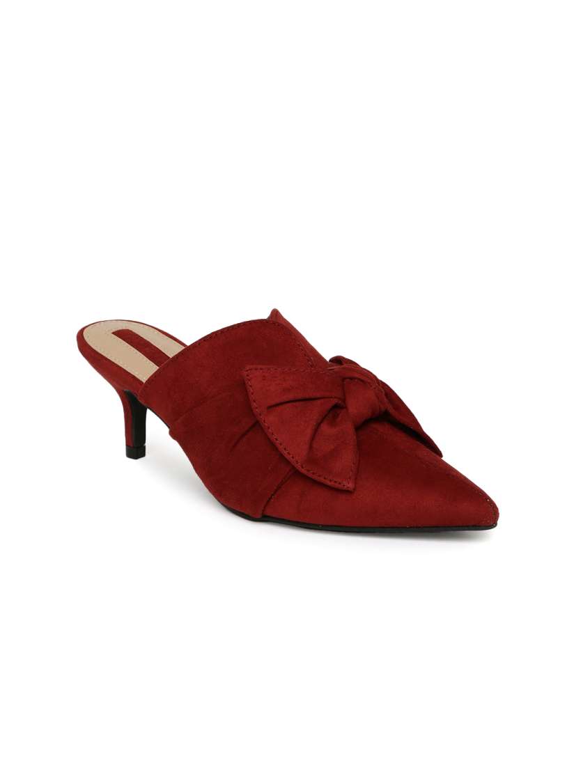 Buy FOREVER 21 Women Red Solid Mules Heels for Women 7888213 Myntra