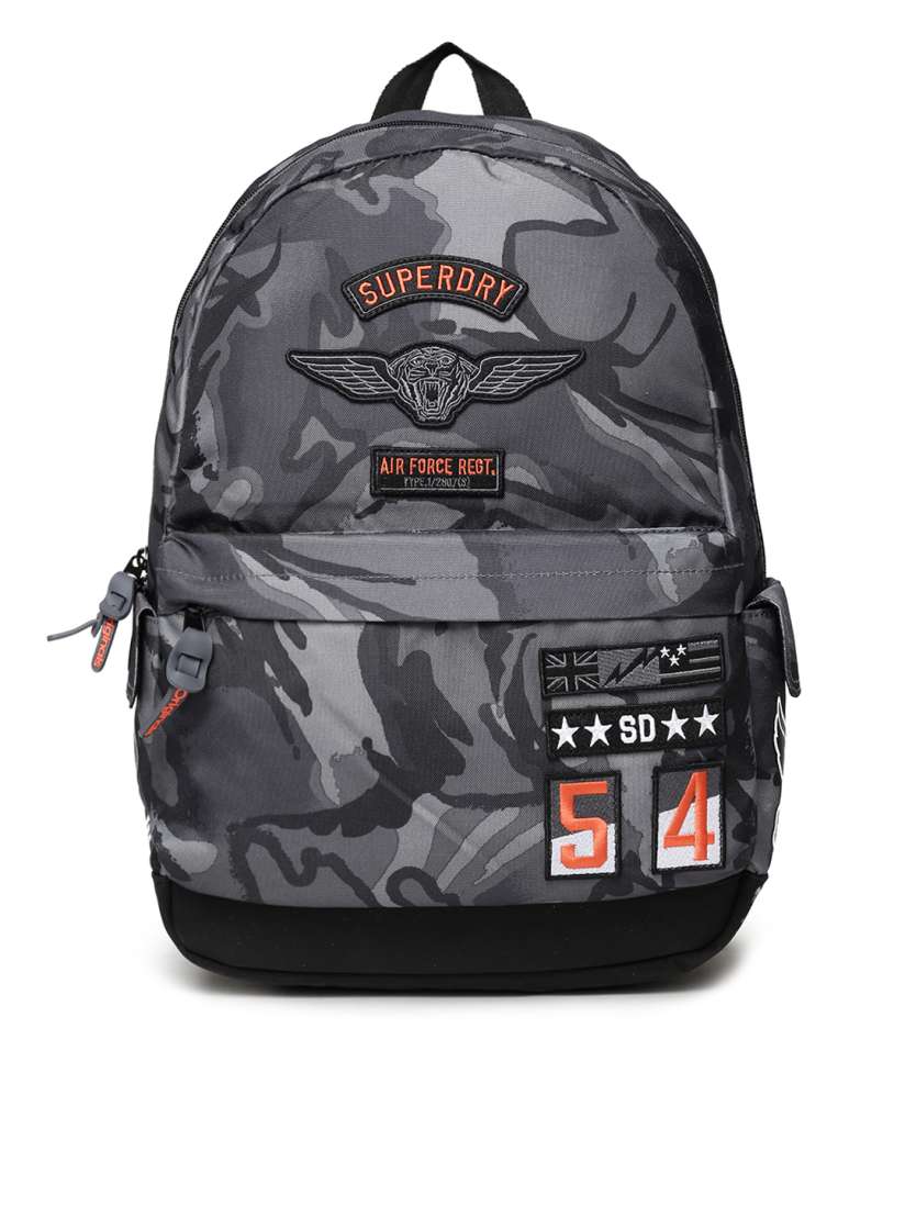 Superdry grey camo mono montana backpack top