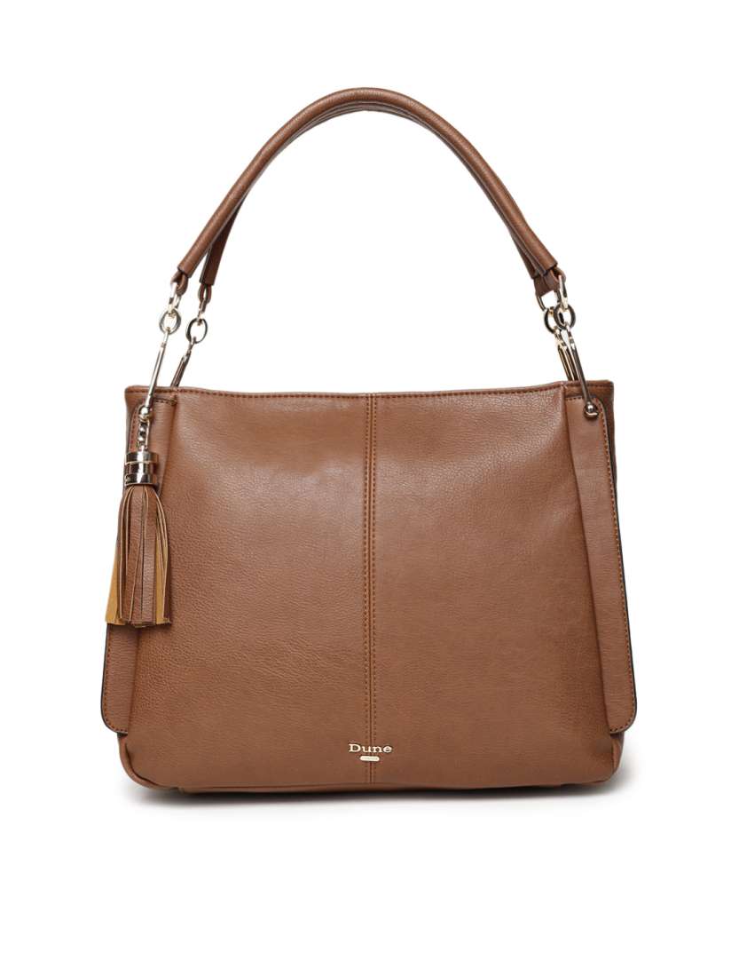 Buy Dune Tan Brown Solid Handheld Bag Handbags for Women 7980101 Myntra