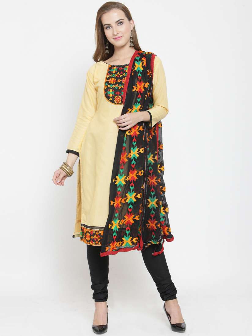 Buy mf Beige Black Pure Cotton Unstitched Dress Material Dress Material for Women 8000169 Myntra
