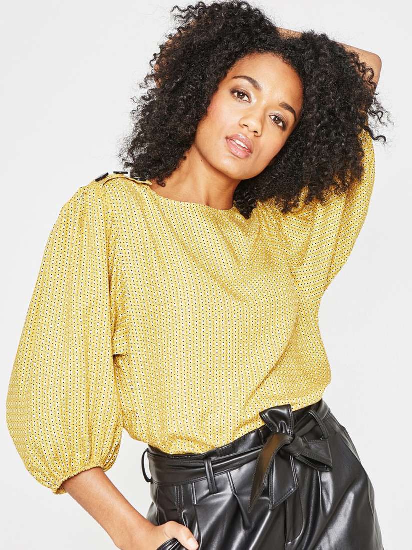 Myntra yellow top sales
