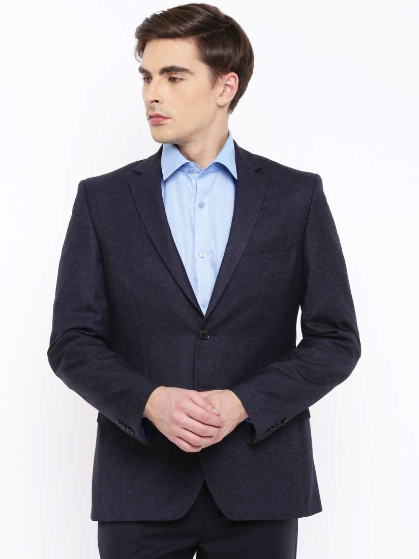 Buy Raymond Navy Blue Slim Fit Single Breasted Formal Blazer Blazers for Men 8023495 Myntra