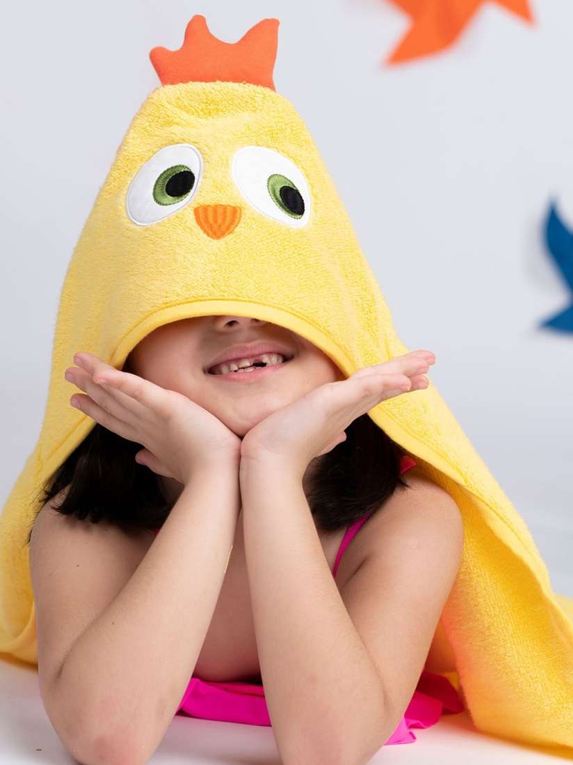 Buy Rabitat Kids Yellow Solid Hooded Bath Towel Towel Set for Unisex Kids 8023811 Myntra
