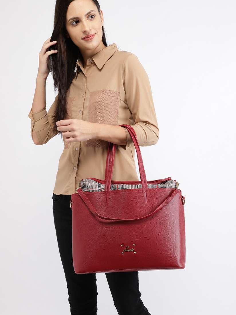 Lavie red solid shoulder bag online