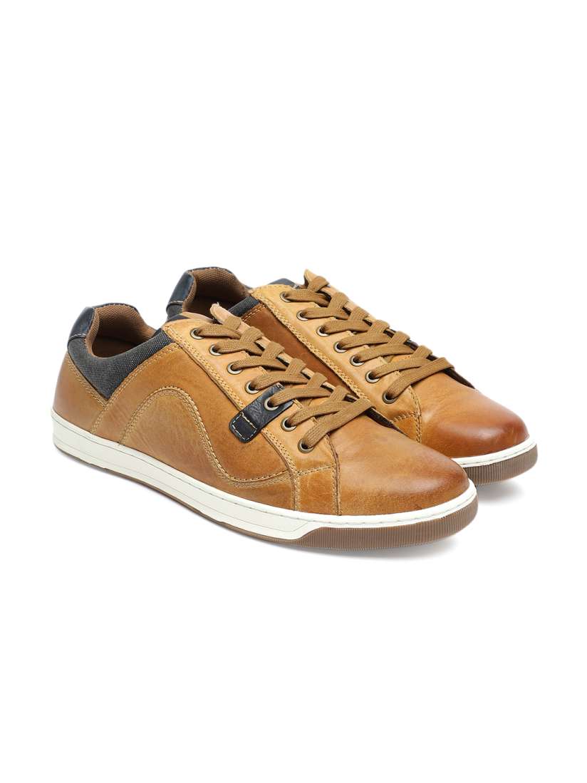 Buy Steve Madden Men Tan Brown Leather Sneakers Casual Shoes for Men 8057739 Myntra