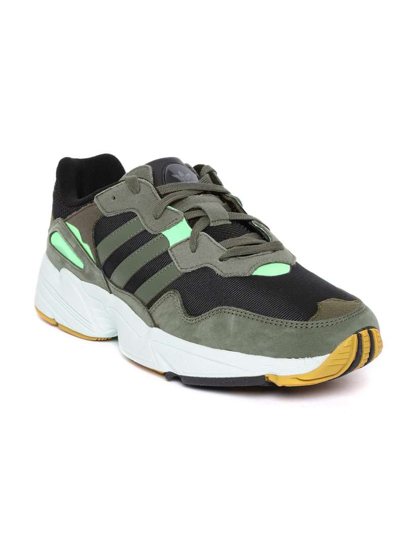 Buy ADIDAS Originals Men Black Olive Green YUNG 96 Colourblocked Sneakers Casual Shoes for Men 8058979 Myntra