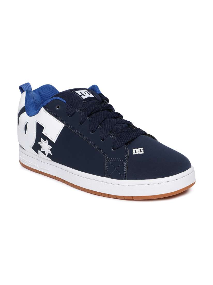 Buy DC Men Navy Blue COURT GRAFFIK Leather Sneakers Casual Shoes for Men 8066983 Myntra
