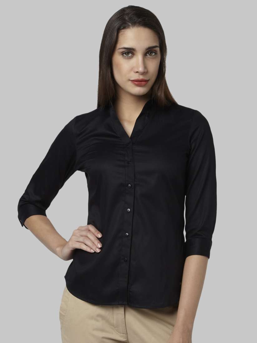 Park avenue women's solid formal shirt 2025