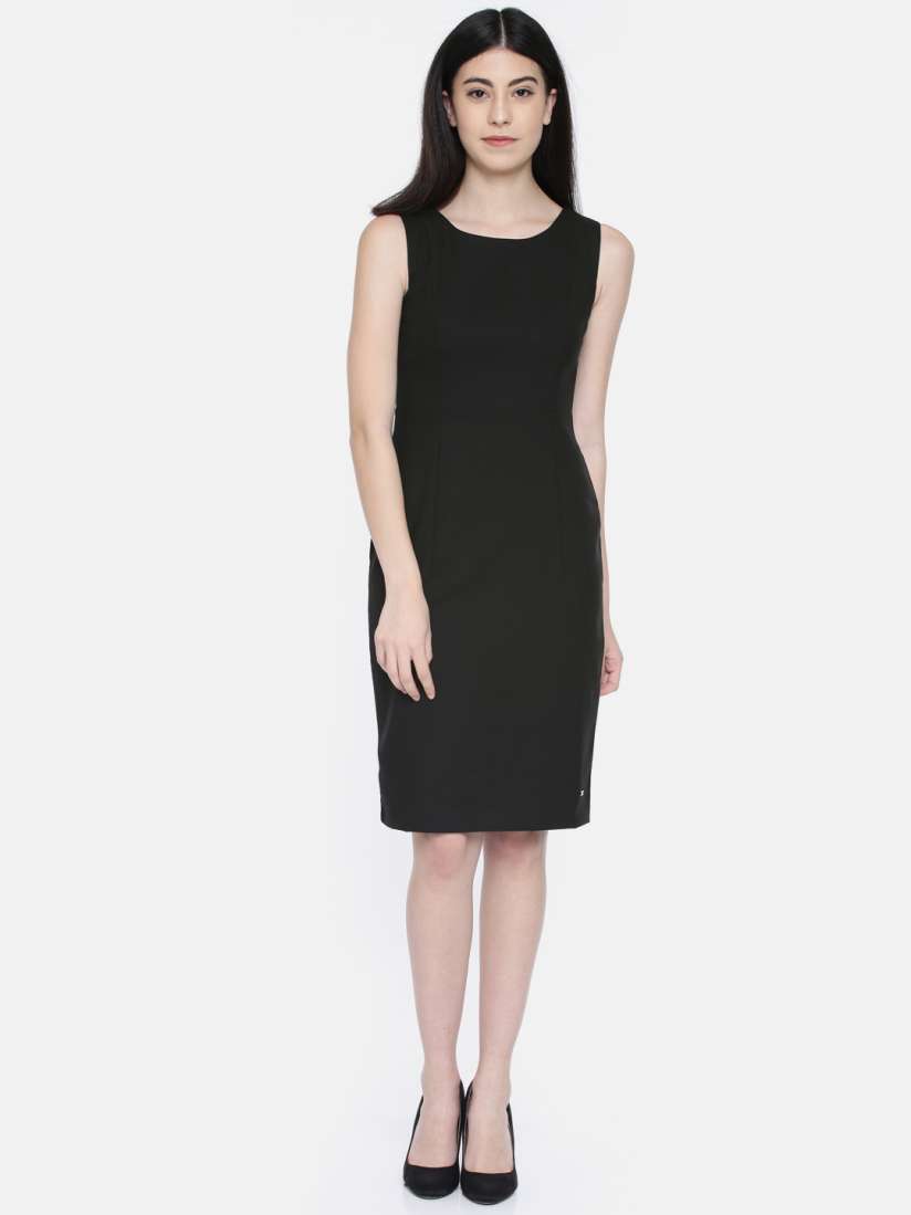 Buy Park Avenue Women Black Solid Sheath Dress Dresses for Women 8078175 Myntra
