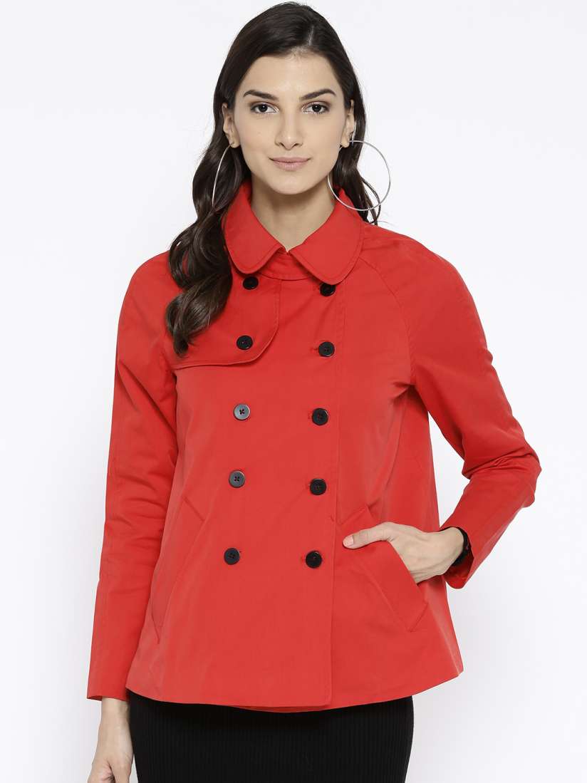 Buy United Colors of Benetton Women Red Solid Tailored Jacket Jackets for Women 8091513 Myntra