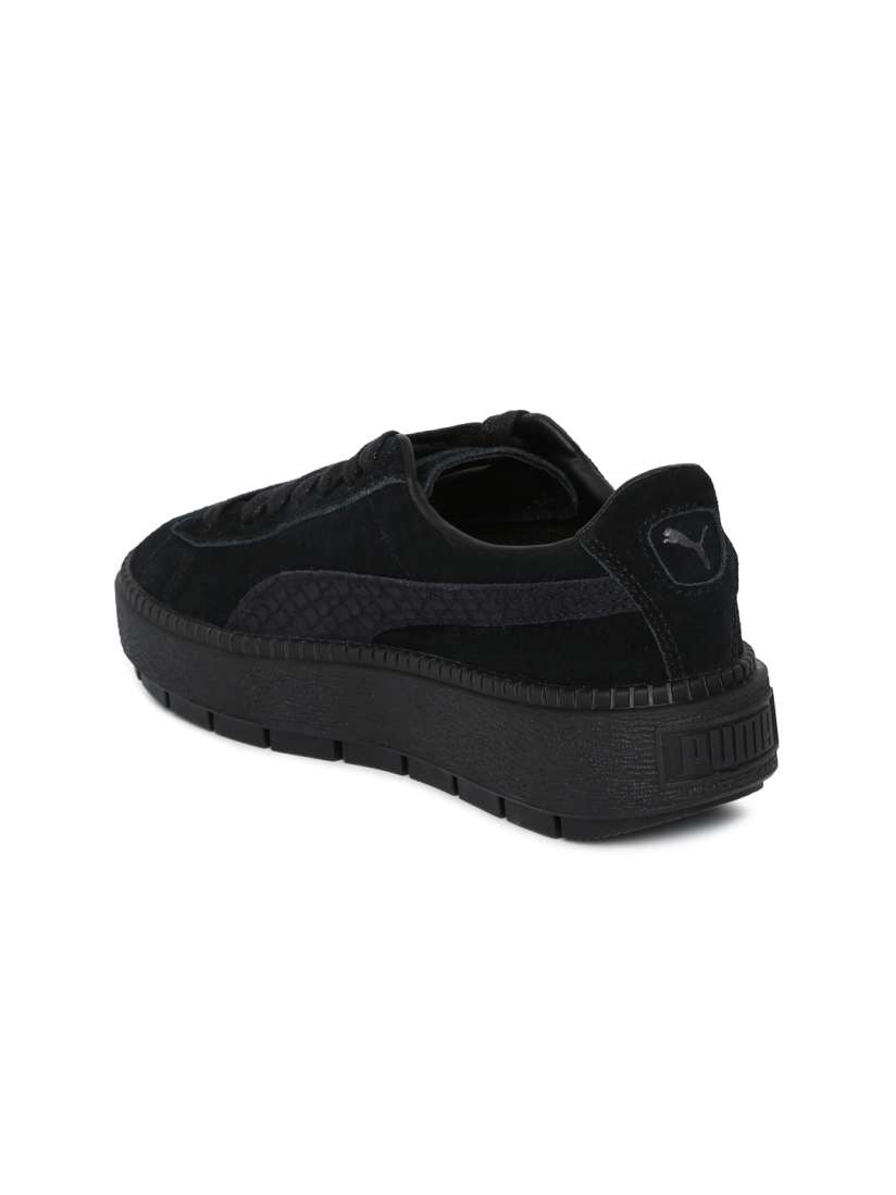 Buy Puma Women Black Suede Platform Trace Sneakers Casual Shoes for Women 8097451 Myntra