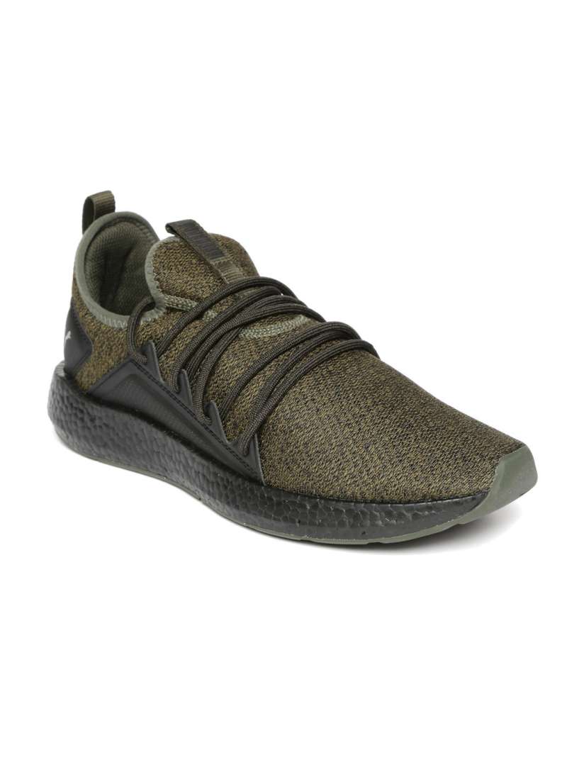 Buy Puma Men Olive Green Black NRGY Neko Knit Running Shoes Sports Shoes for Men 8097499 Myntra