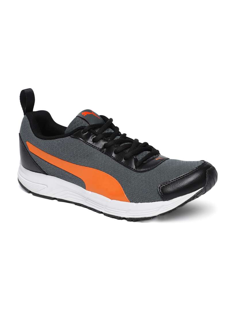 Grey and orange puma shoes on sale