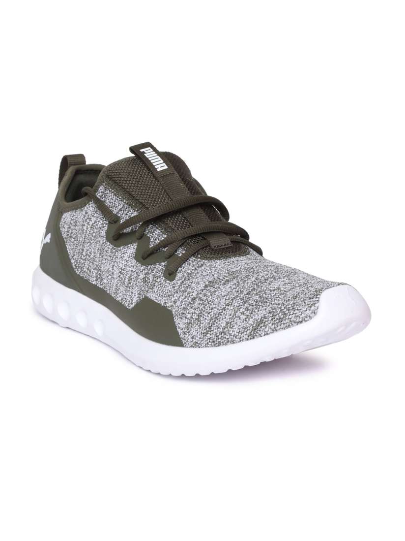 Buy Puma Men Olive Green White Carson 2 X Knit Running Shoes Sports Shoes for Men 8097577 Myntra