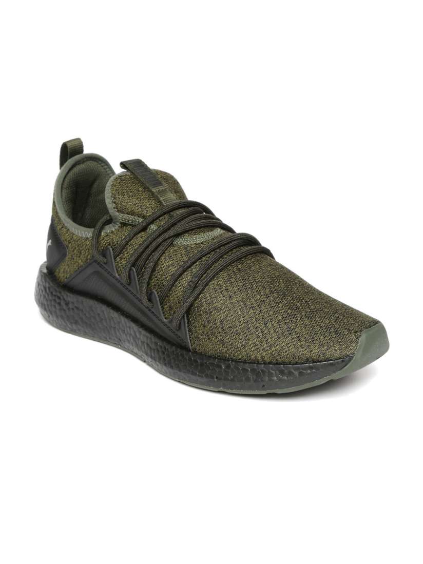 Buy Puma Men Olive Green Black NRGY Neko Knit Running Shoes Sports Shoes for Men 8097661 Myntra