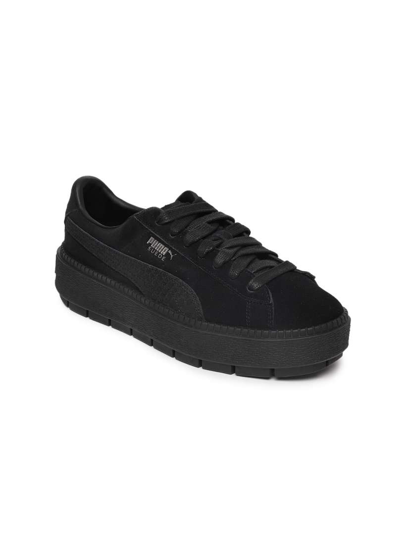 Puma suede platform trace black sales